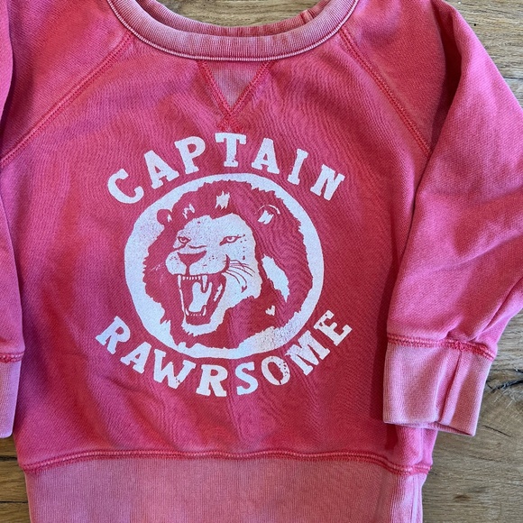 baby GAP. Size 4T (boys). "Captain Rawrsome" Red sweatshirt. - Picture 3 of 5